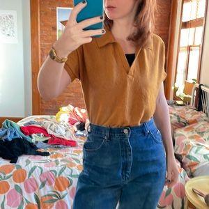 Everlane Rust Knit Polo